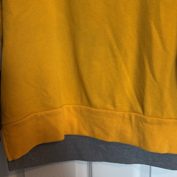 PINK Victoria's Secret women’s yellow and gray oversized sweatshirt size medium - Picture 4 of 9